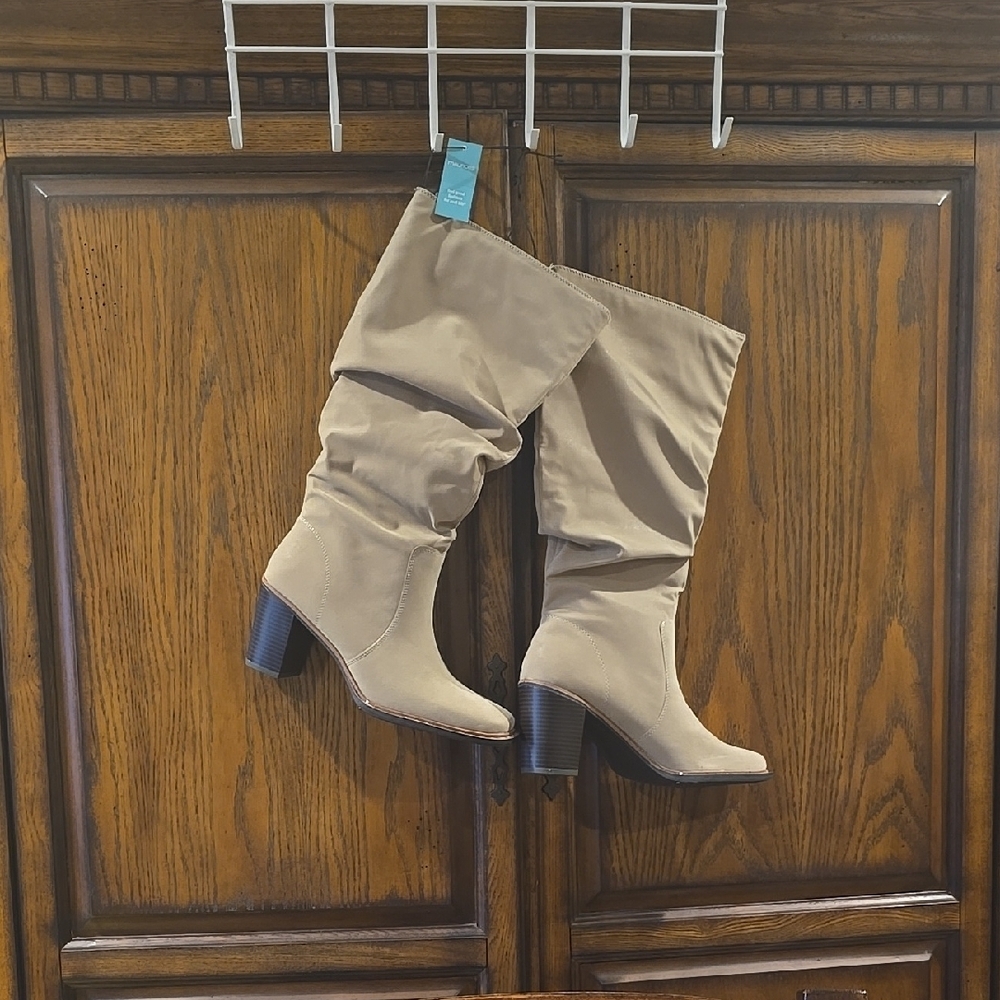 Maurices Tan Over the Knee Boots with Pointed Toe